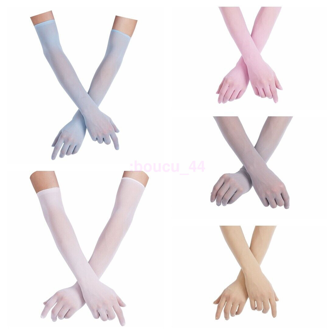 AU 1 Pair Women Mesh Transparent Pantyhose Gloves Long Full Finger Mittens Party  | eBay Australi... | eBay AU