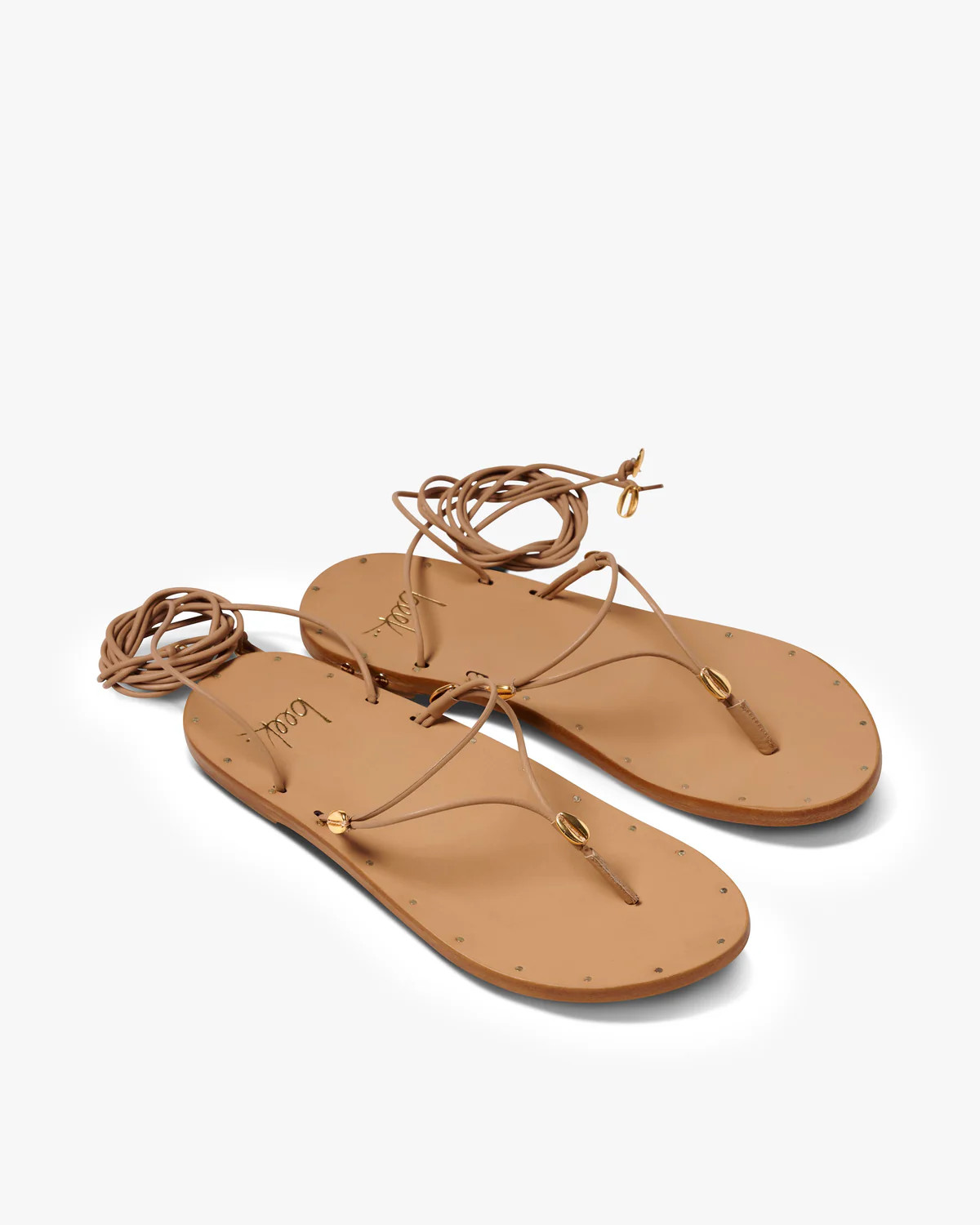 Koha Leather Ankle Wrap Sandal - Beach | beek | beek