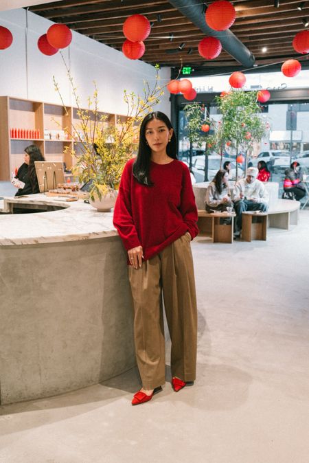 Red brings so much luck for Lunar New Year 🧧 I love wearing something as bold as a red in a casual silhouette to keep it polished and approachable. 