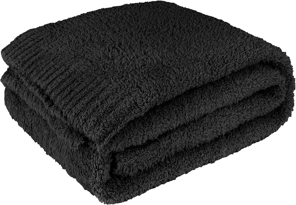 PAVILIA Plush Throw Blanket, Fluffy Textured Fleece Throw, Super Soft Cozy Microfiber Blanket for... | Amazon (US)