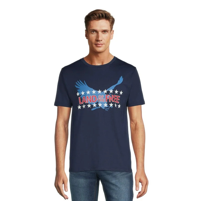 Americana Men's & Big Men's Loft Eagle Graphic Tee, Sizes S-3XL | Walmart (US)