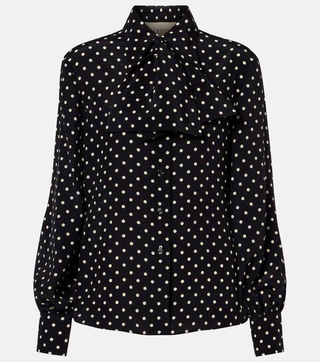 Bow-detail polka-dots silk shirt | Mytheresa (US/CA)
