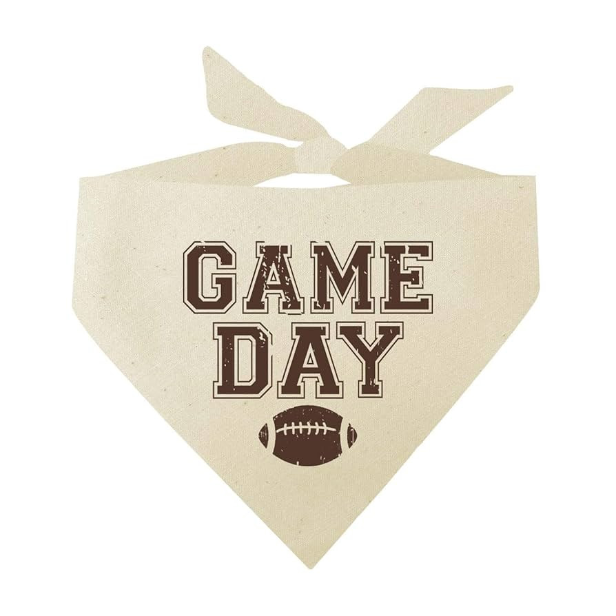 Game Day Football Dog Bandana (Natural, OS 862) | Amazon (US)