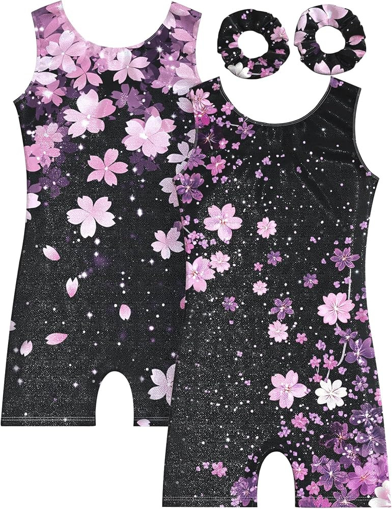 MOLLDAN Gymnastics Leotard for Girls Dance Biketard Unitards 2 Pack Tumbling Outfits for Kids | Amazon (US)