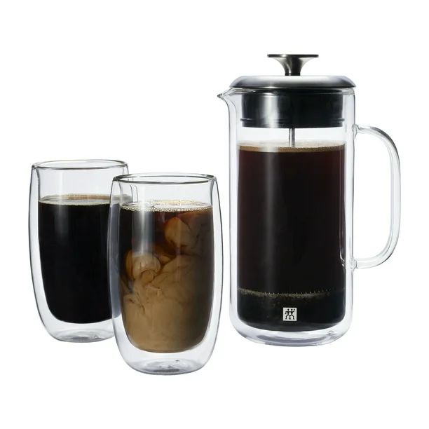 ZWILLING Sorrento Double Wall French Press and Latte Glass - Walmart.com | Walmart (US)