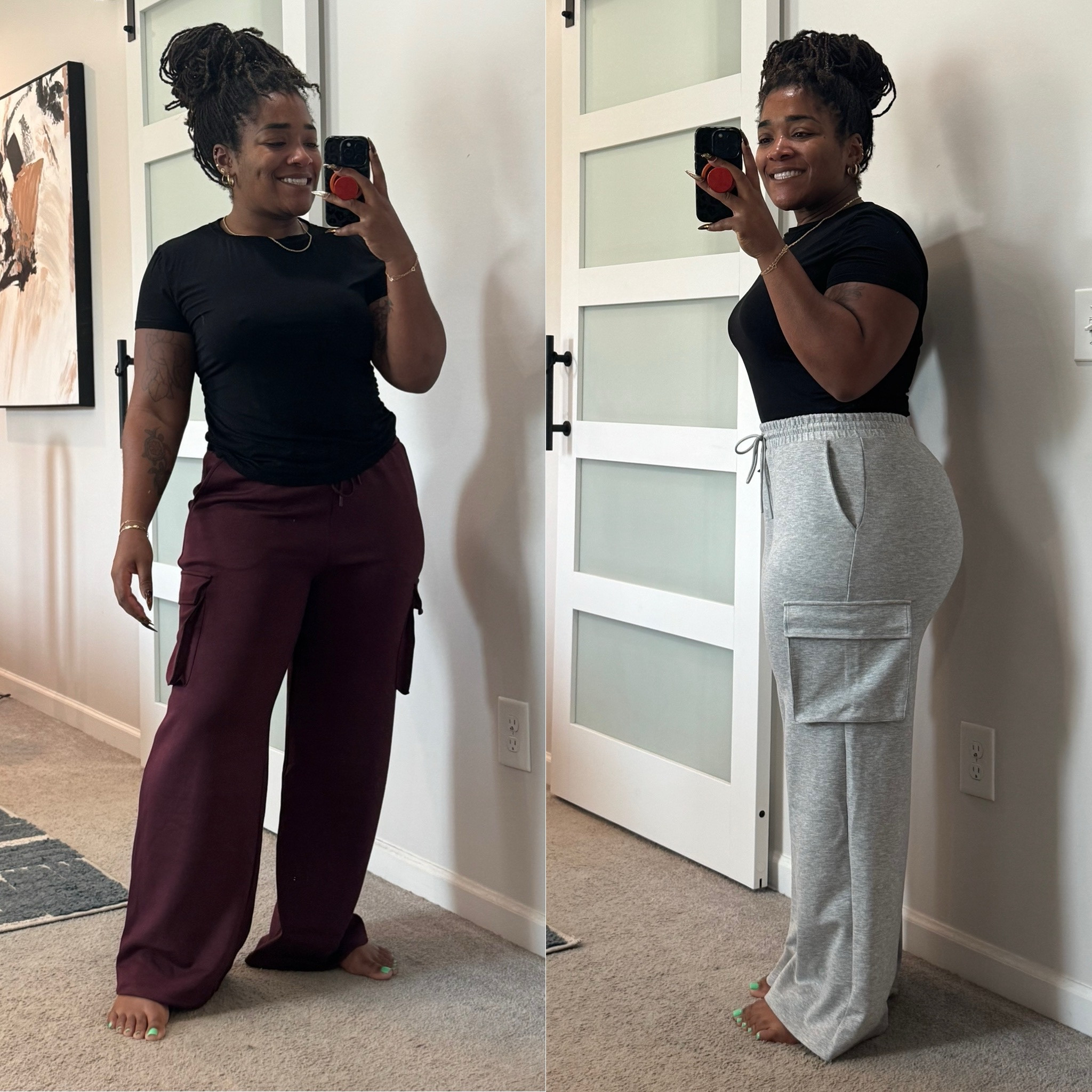 r I have been living in these scuba knit cargo sweatpants. They’re stylish yet so comfy, with a wide-leg fit and sporty vibe that makes them perfect for lounging or stepping out. I’m obsessed with the mix of ease + edge. 10/10, no notes. 

#LTKStyleTip #LTKPlusSize #LTKMidsize