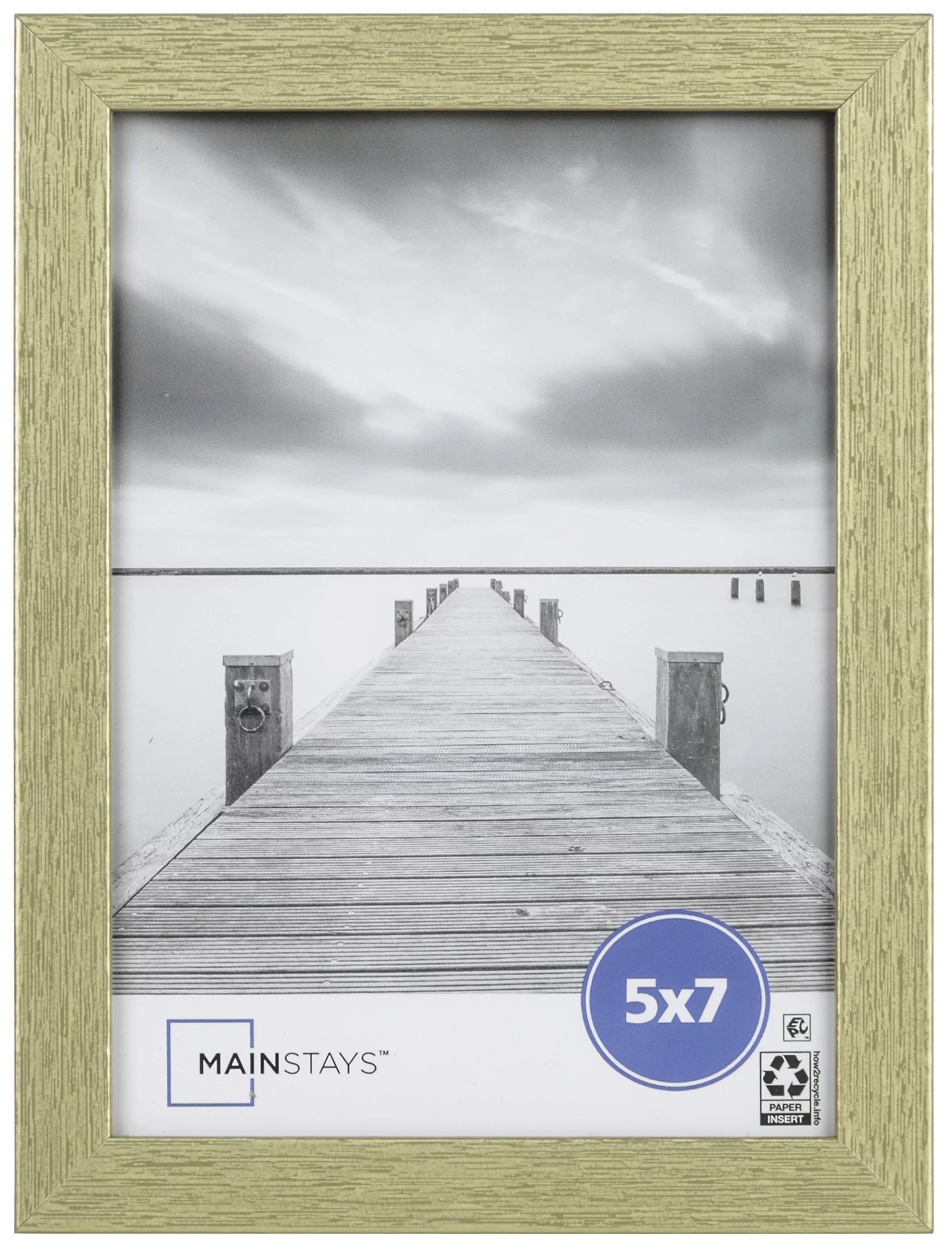 Mainstays 5x7 Linear Gold Gallery Picture Frame | Walmart (US)