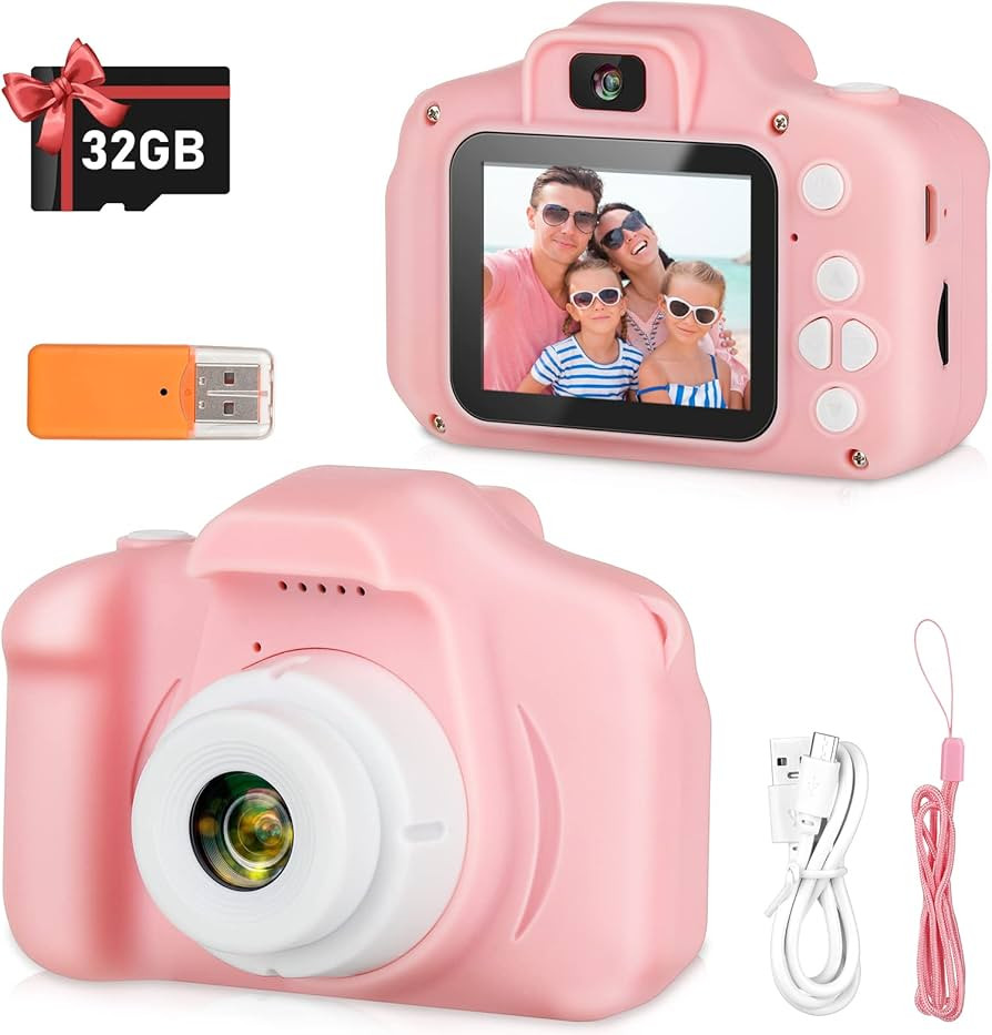 Kids Camera, HD Digital Video Camera,Childrens Toys for 3 4 5 6 7 8 9 Year Old Boys/Girls, Selfie... | Amazon (US)