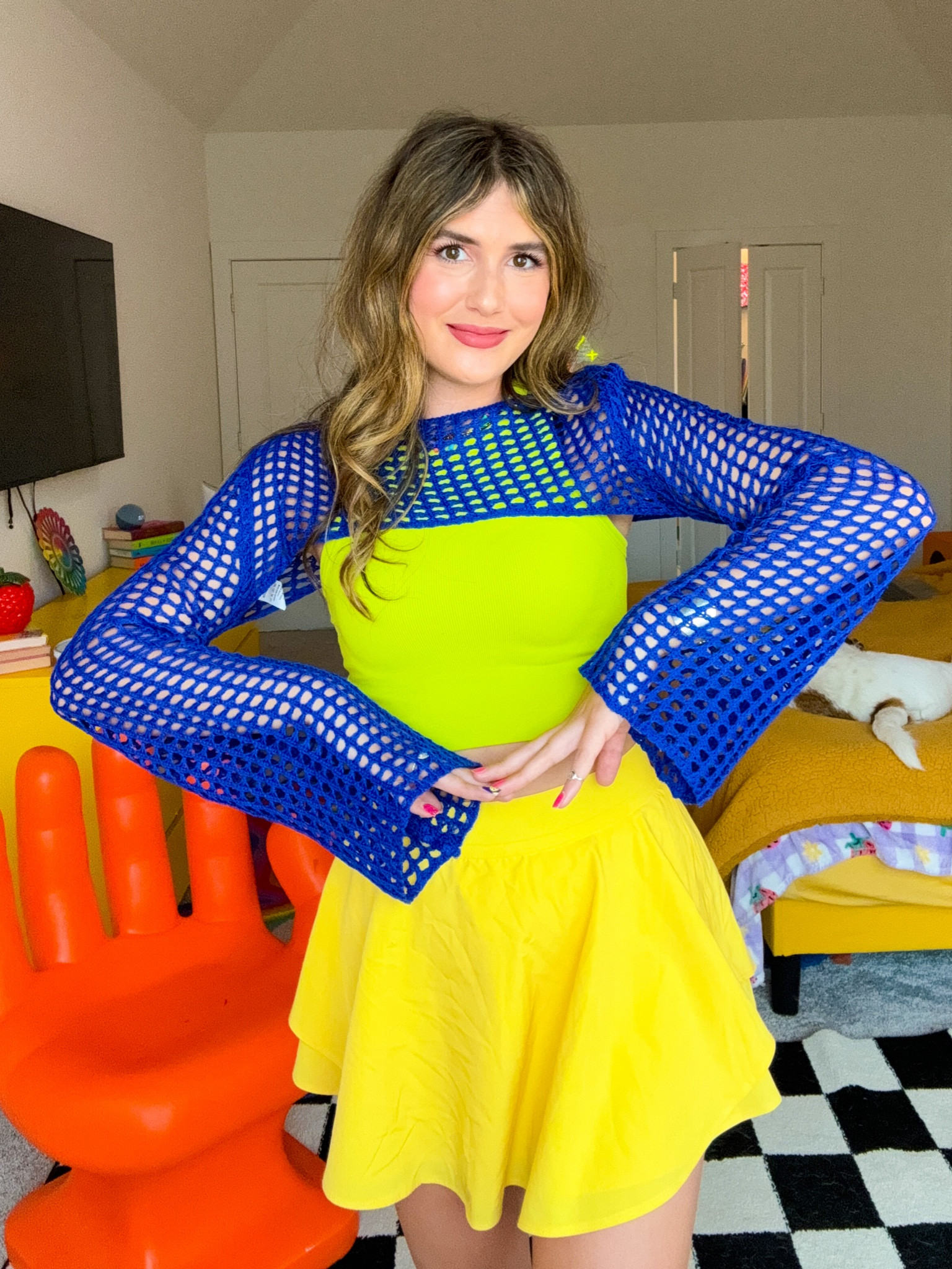 A colorful summer combo 💙💚💛!! I love pairing this blue bolero with a casual tank top and skirt for an easy summer fit. 

#LTKFindsUnder50 #LTKStyleTip
