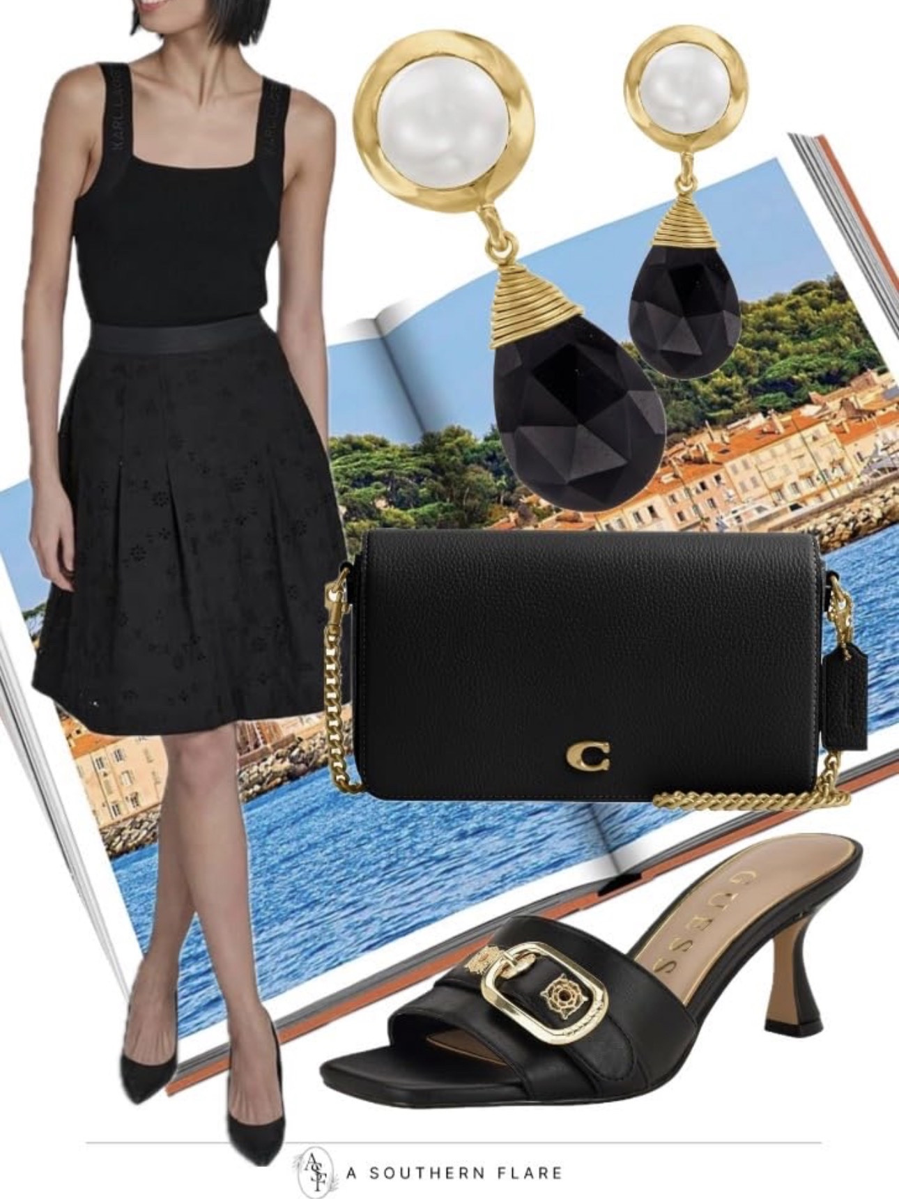 Looking stylish and chic in all-black with these chic pieces! Perfect for any evening out. #EveningWear #AmazonFinds