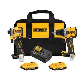 DEWALT 20-Volt MAX Drill/Driver & ATOMIC Impact Driver Combo Kit (2-Tool) with (2) 2.0 Ah Batteries, | The Home Depot