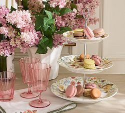 Spring Garden Stoneware Tiered Stand | Pottery Barn (US)