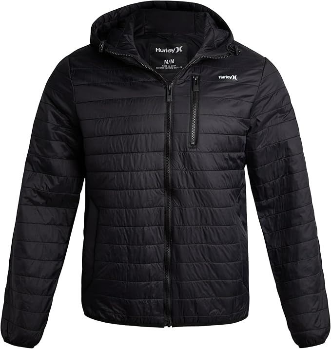 Hurley Mens Puffer Jacket - Lightweight Packable Insulated Winter Coat for Men - Weather Resistan... | Amazon (US)