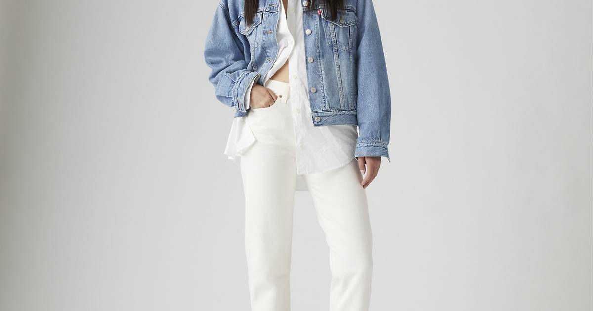 Wedgie Straight Ankle Women's Jeans - White | Levi's\u00ae US | Levi's US
