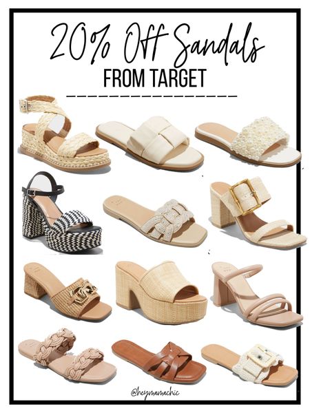 So many cute options! 20% off all sandals at Target!

Sandals, spring break, target style 

#LTKsalealert #LTKSeasonal #LTKshoecrush