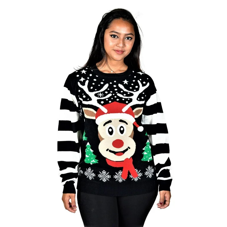 KESIS Rein Deer Ugly Christmas Pullover Sweater SM | Walmart (US)