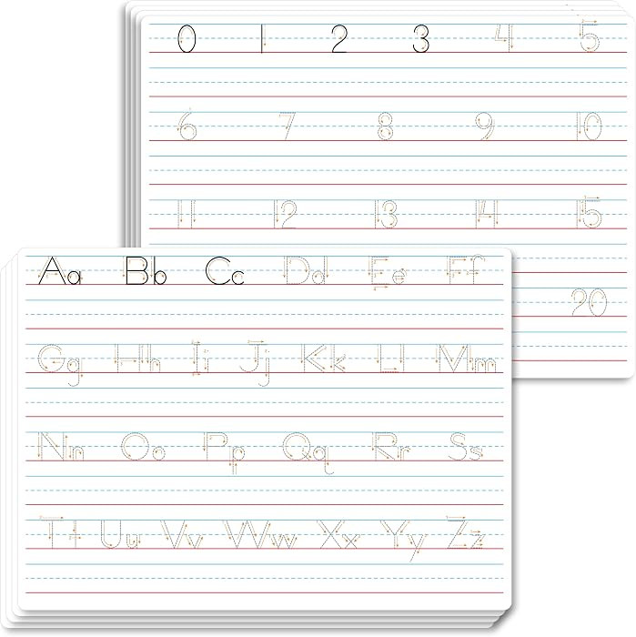 8 Packs Alphabet & Number Whiteboards, Double Sided Dry Erase Board Letters Numbers Tracing Writa... | Amazon (US)