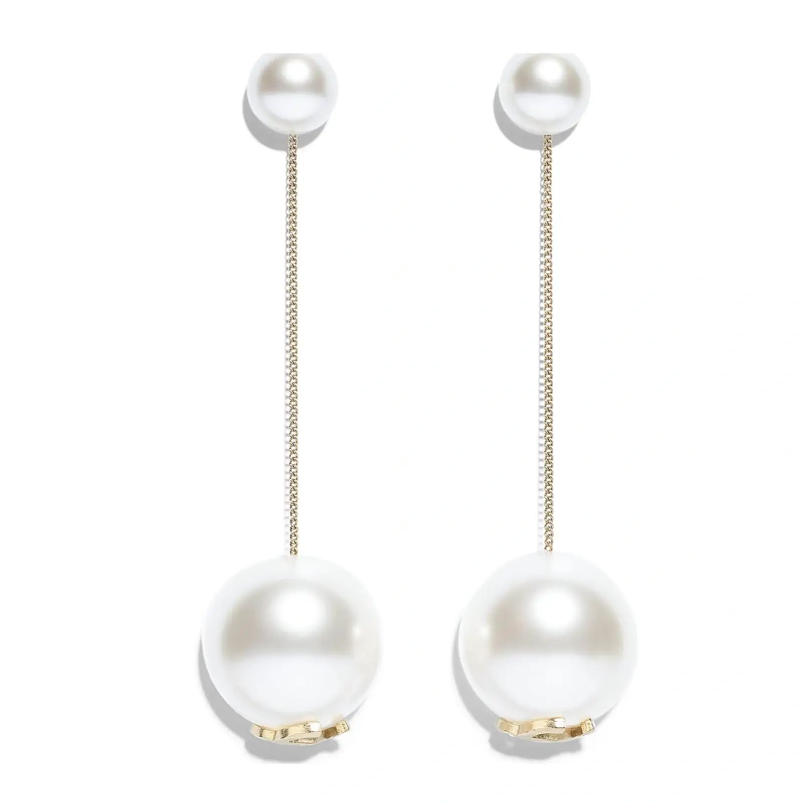 Chanel Chanel Runway Pearl Gold Dangle Drop Statement Earrings | Grailed | Grailed