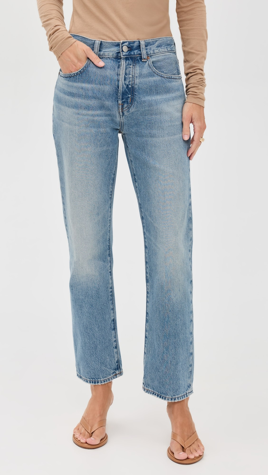 Petite Longline Straight Jeans | Shopbop