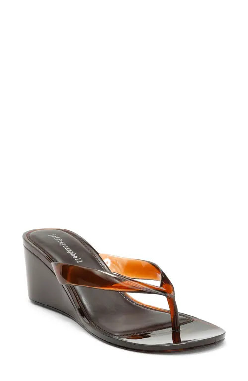 Jeffrey Campbell Gigabyte Wedge Flip Flop in Brown at Nordstrom, Size 9 | Nordstrom