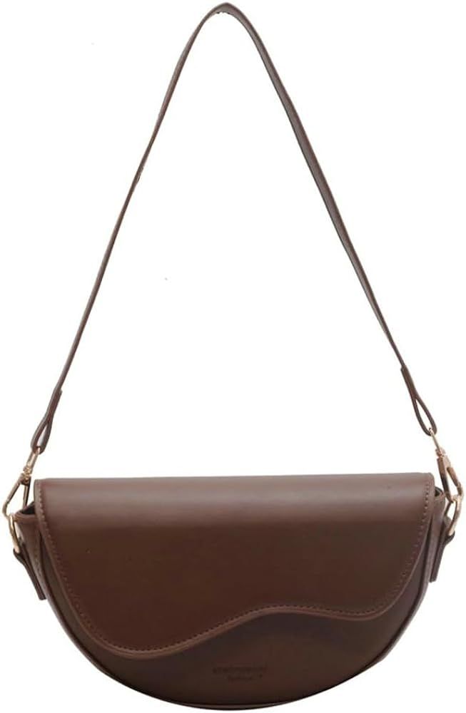 Crossbody Bags for Women Vegen Leather Crescent Shoulder handbag Trendy Hobo Bag Wallet with 2 Ad... | Amazon (US)