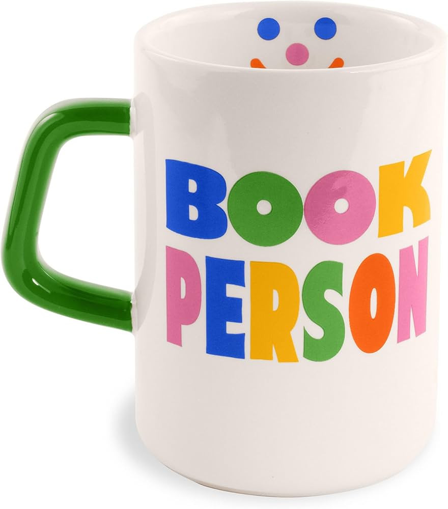 ban.do Ceramic Mug, 12 Ounce Coffee Cup, Dishwasher and Microwave Safe Mug, Book Person | Amazon (US)