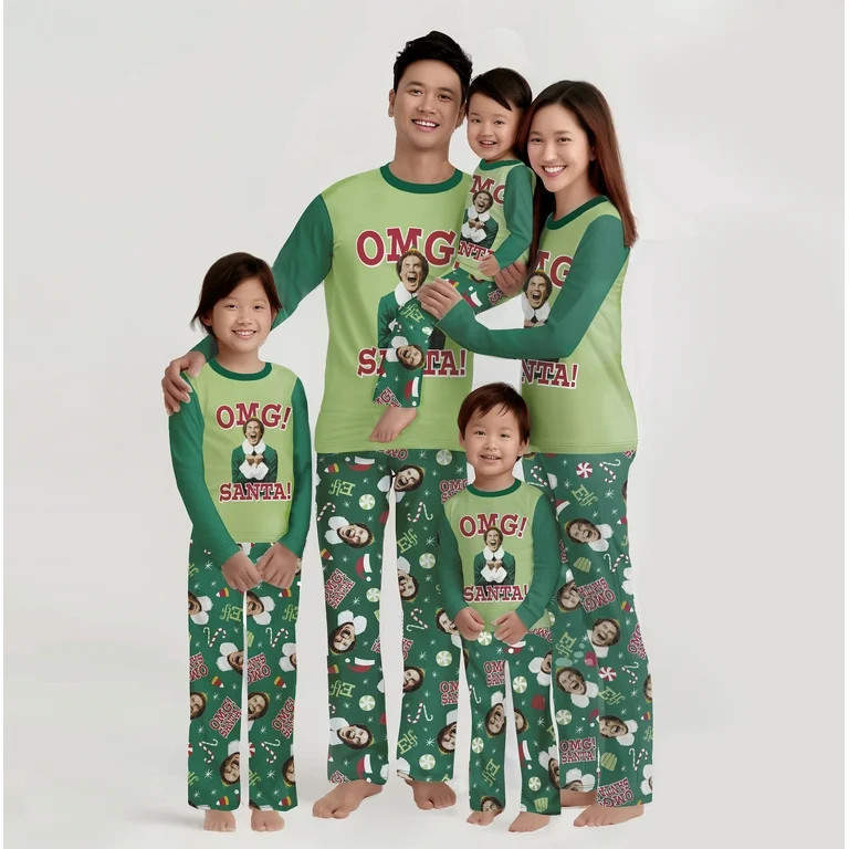 Elf Matching Family Christmas Pajamas – For Adult Men and Women and Kids, 2-Piece Pajama Set Ho... | Walmart (US)