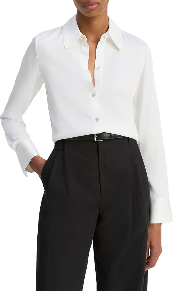 Vince Women's Slim Fit Classic Shirt | Amazon (US)
