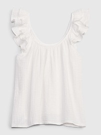 Crinkle Gauze Ruffle Tank Top | Gap (US)