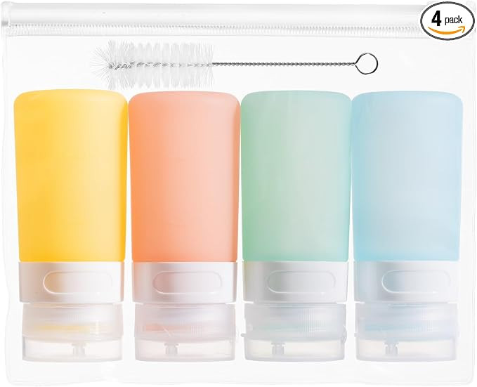 MICEBAY 2 oz Condiment Squeeze Bottles, Leakproof Salad Dressing Container | 4 Pack Silicone Sala... | Amazon (US)