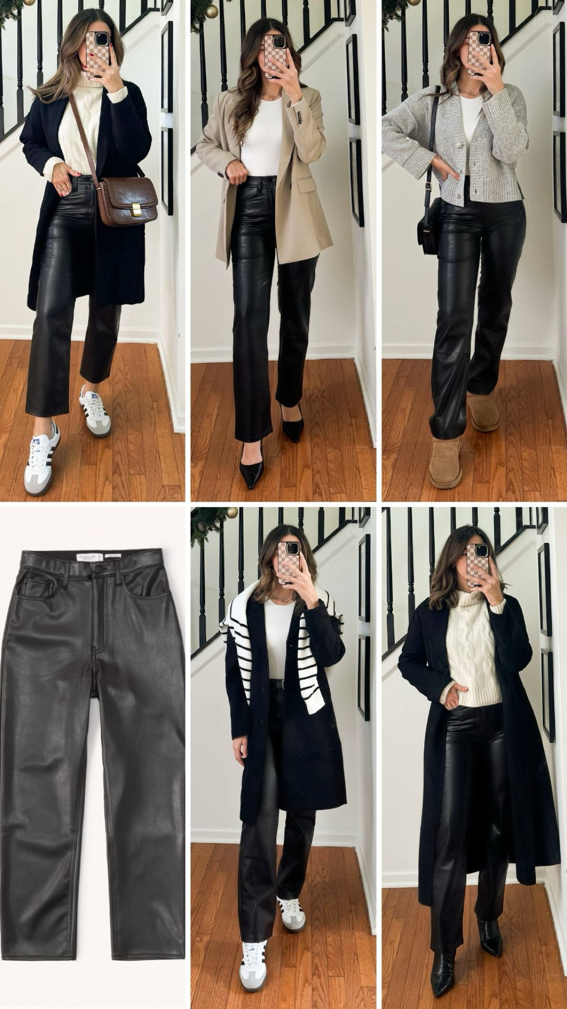 How to style leather pants for winter! Here are five ways to style them! They’re on sale and run TTS. I wear my true size 27R

#LTKsalealert #LTKfindsunder50 #LTKSeasonal