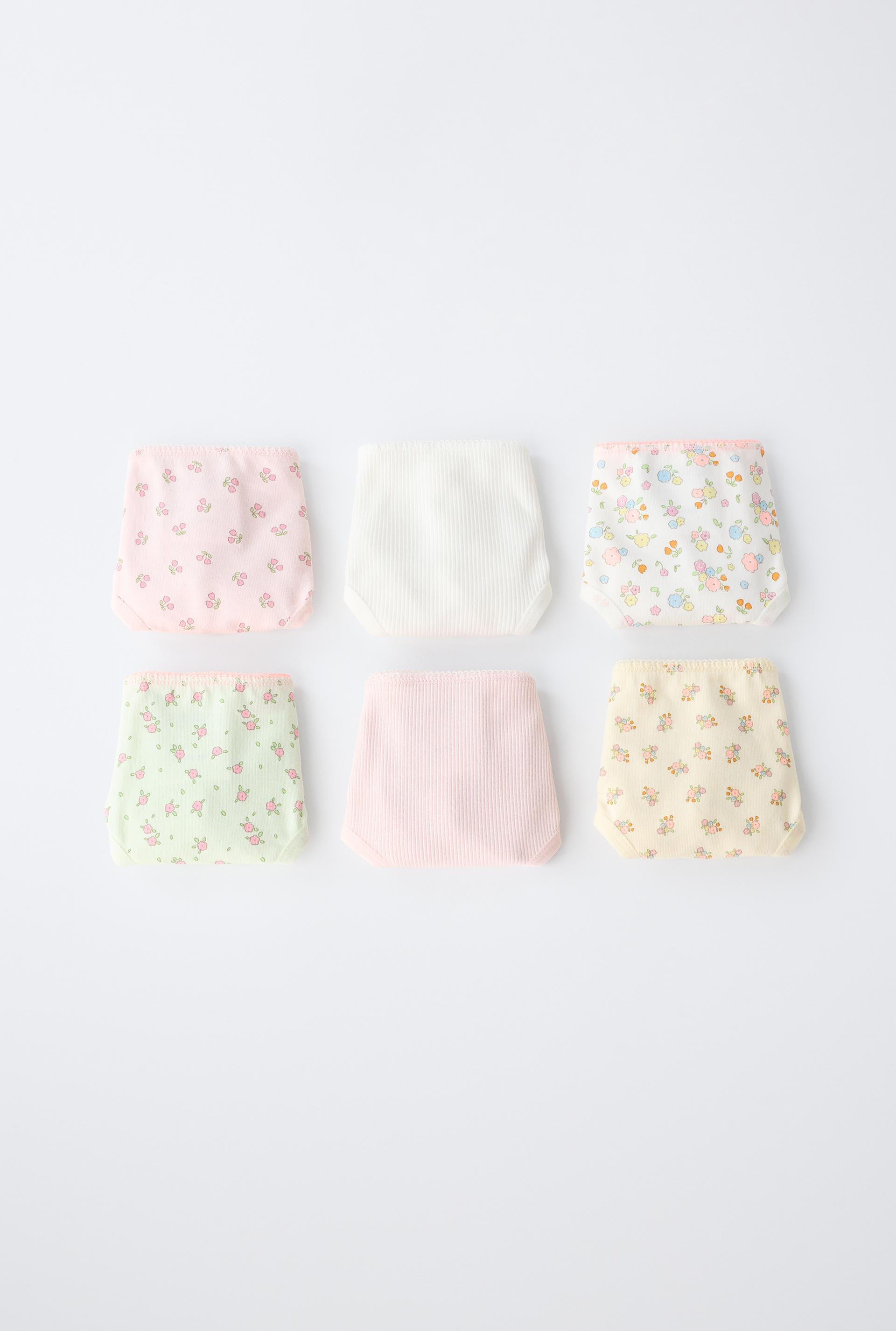 18M-6Y/ SIX-PACK OF FLORAL PRINT UNDERWEAR | Zara US