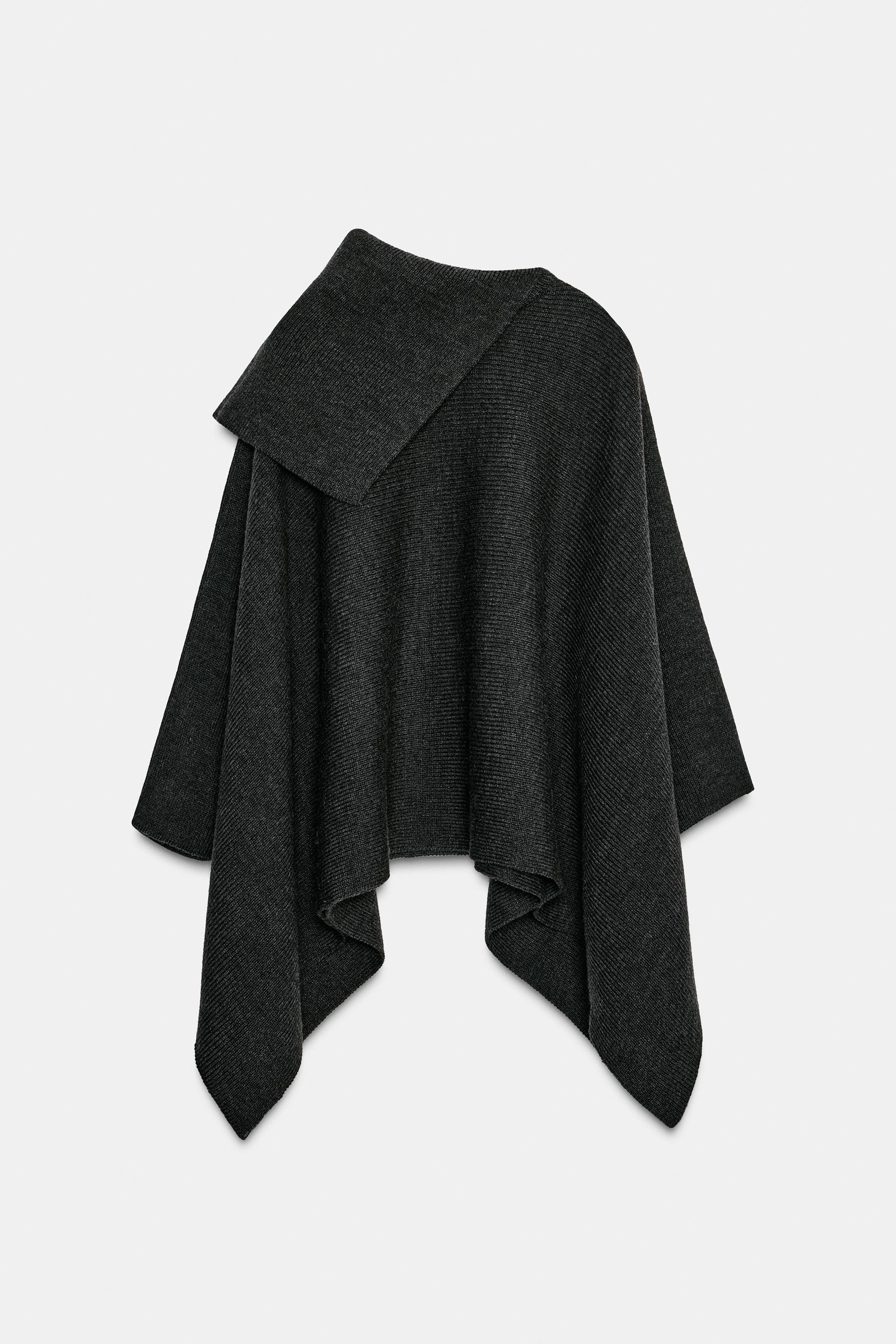 WOOL CAPE WITH ASYMMETRIC COLLAR | Zara US
