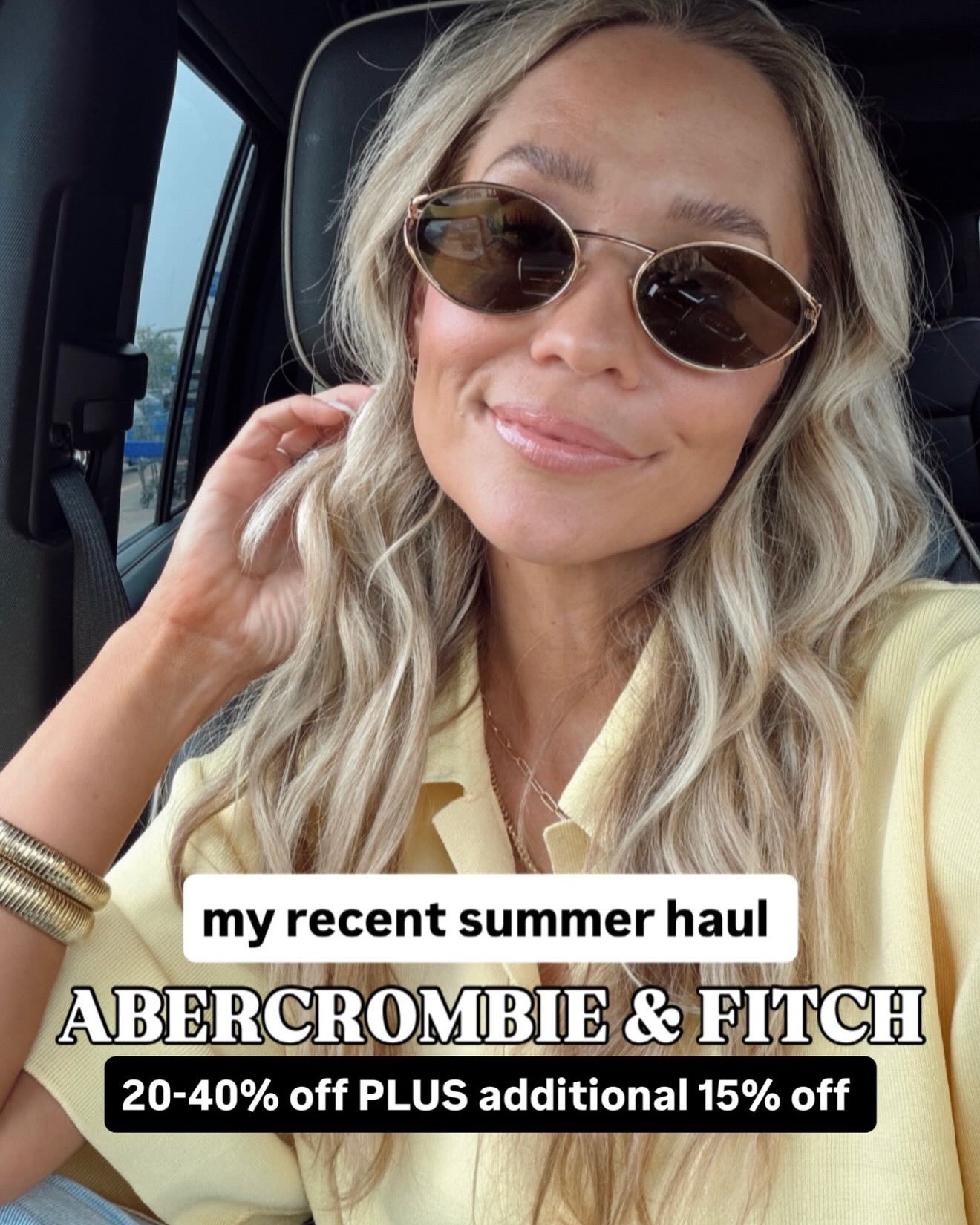 🤍 My summer haul from Abercrombie & Fitch. They are having their summer sale with 20-40% off EVERYTHING + additional 15% off with code.