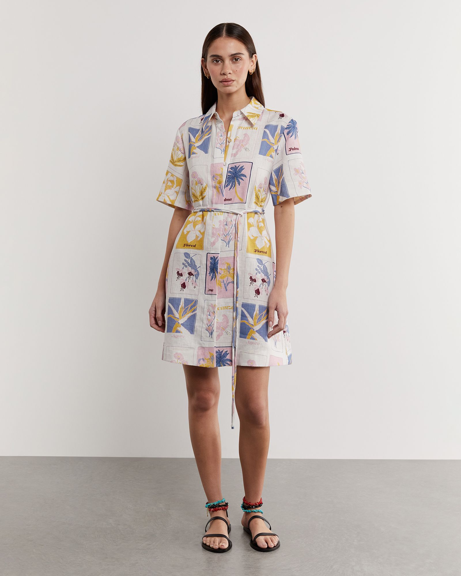 Aimee Linen Postcard Dress | JAG (Australia & New Zealand)