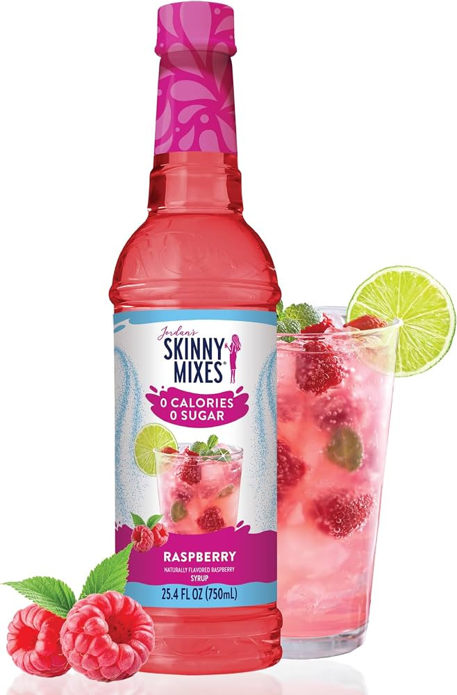 Jordan's Skinny Mixes Sugar Free Syrup, Raspberry Flavor, Fruit Flavored Water Enhancer, Drink Mi... | Amazon (US)