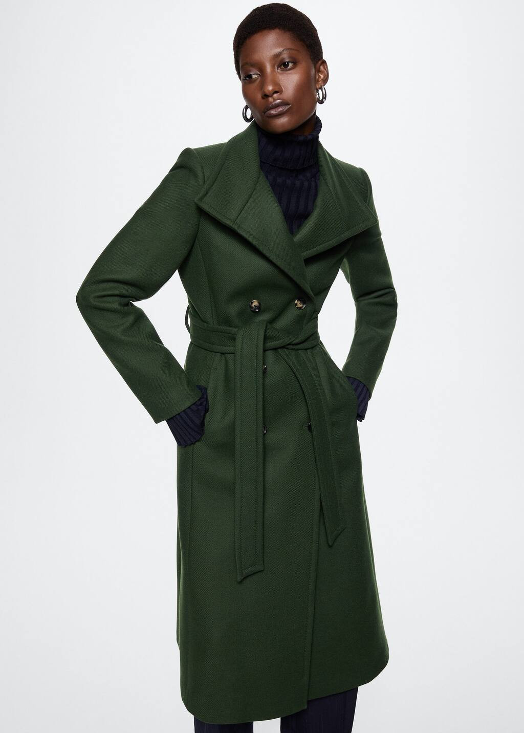 Woolen coat with belt -  Women | Mango USA | MANGO (US)