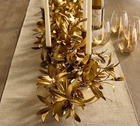 Faux Lit Gold Olive Garland | Pottery Barn (US)