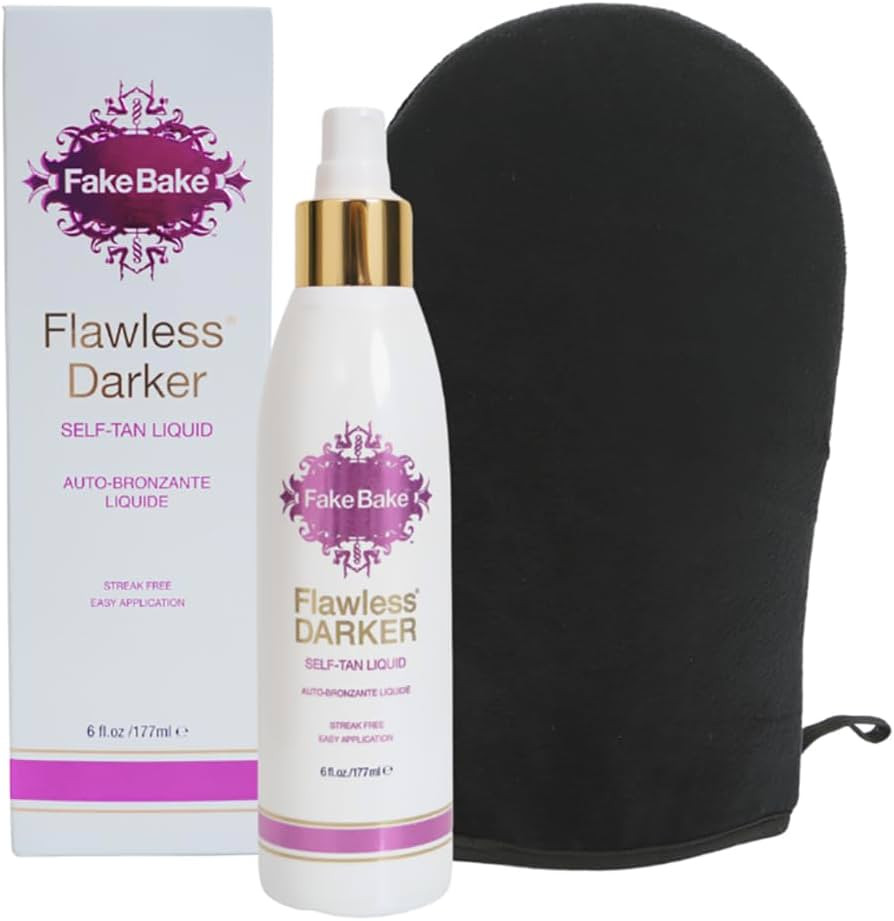 Fake Bake Flawless Darker Self-Tanning Liquid Streak-Free, Long-Lasting Natural Glow For All Skin... | Amazon (US)