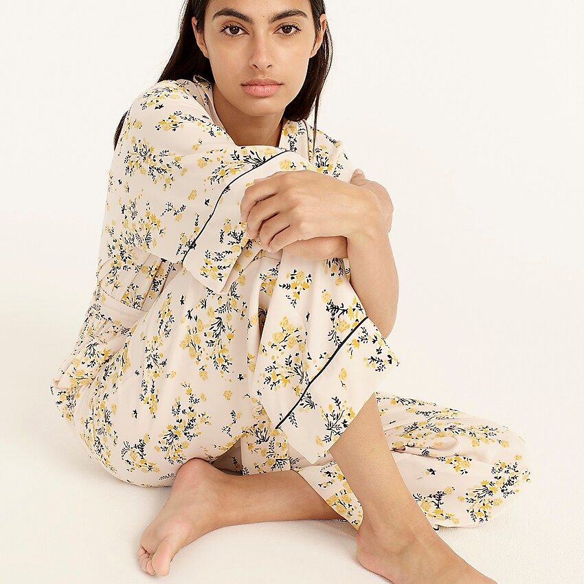 Easy-luxe eco jumpsuit in budding floral | J.Crew US