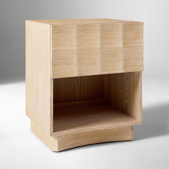 Luisa 20"" Open Nightstand, Cerused White | West Elm (US)