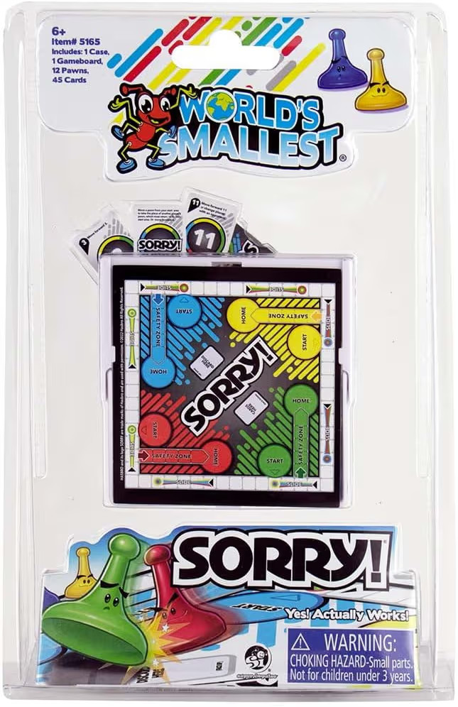 World's Smallest Sorry, 1-2 Players | Amazon (US)