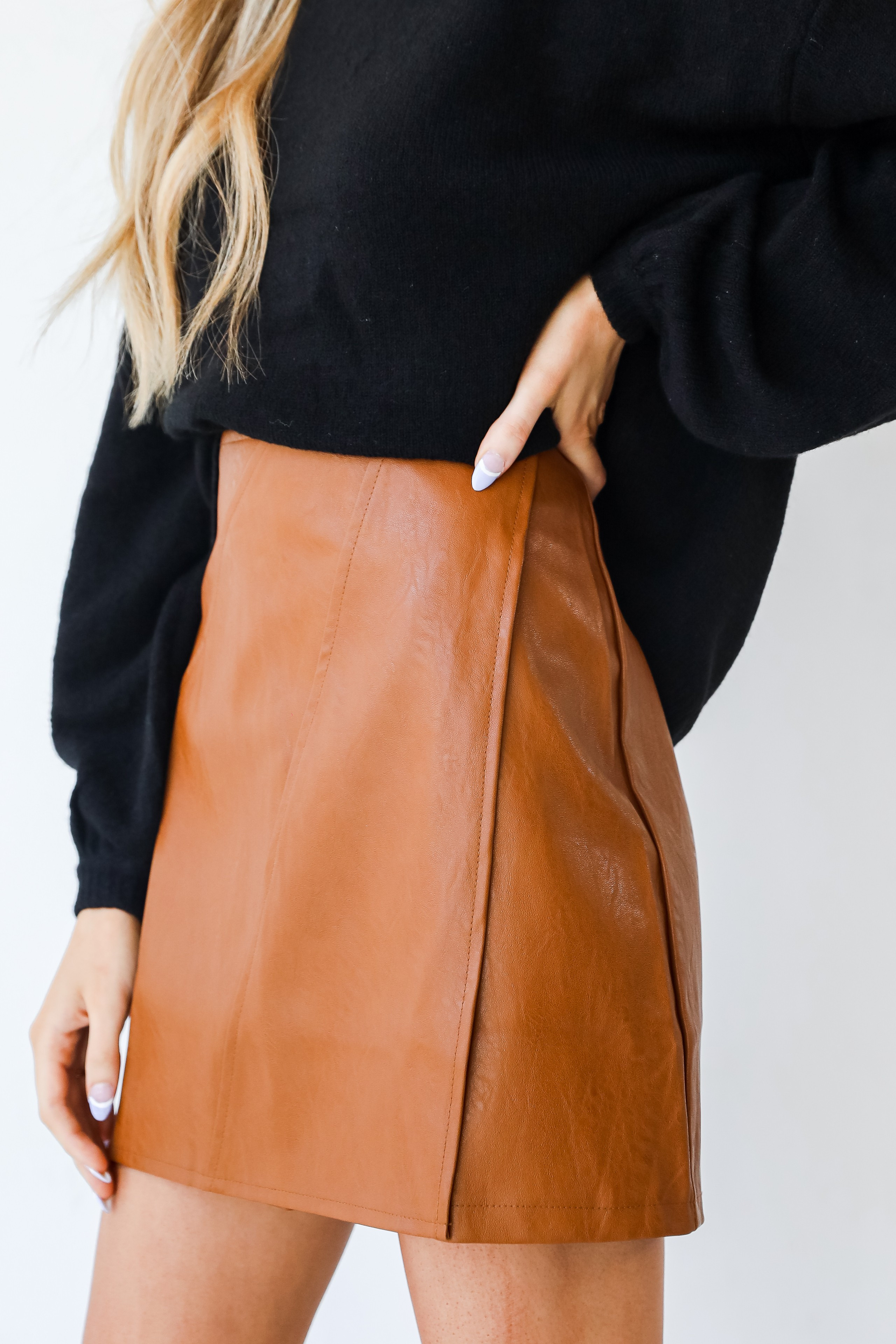Trendy Moment Faux Leather Mini Skirt | Dress Up