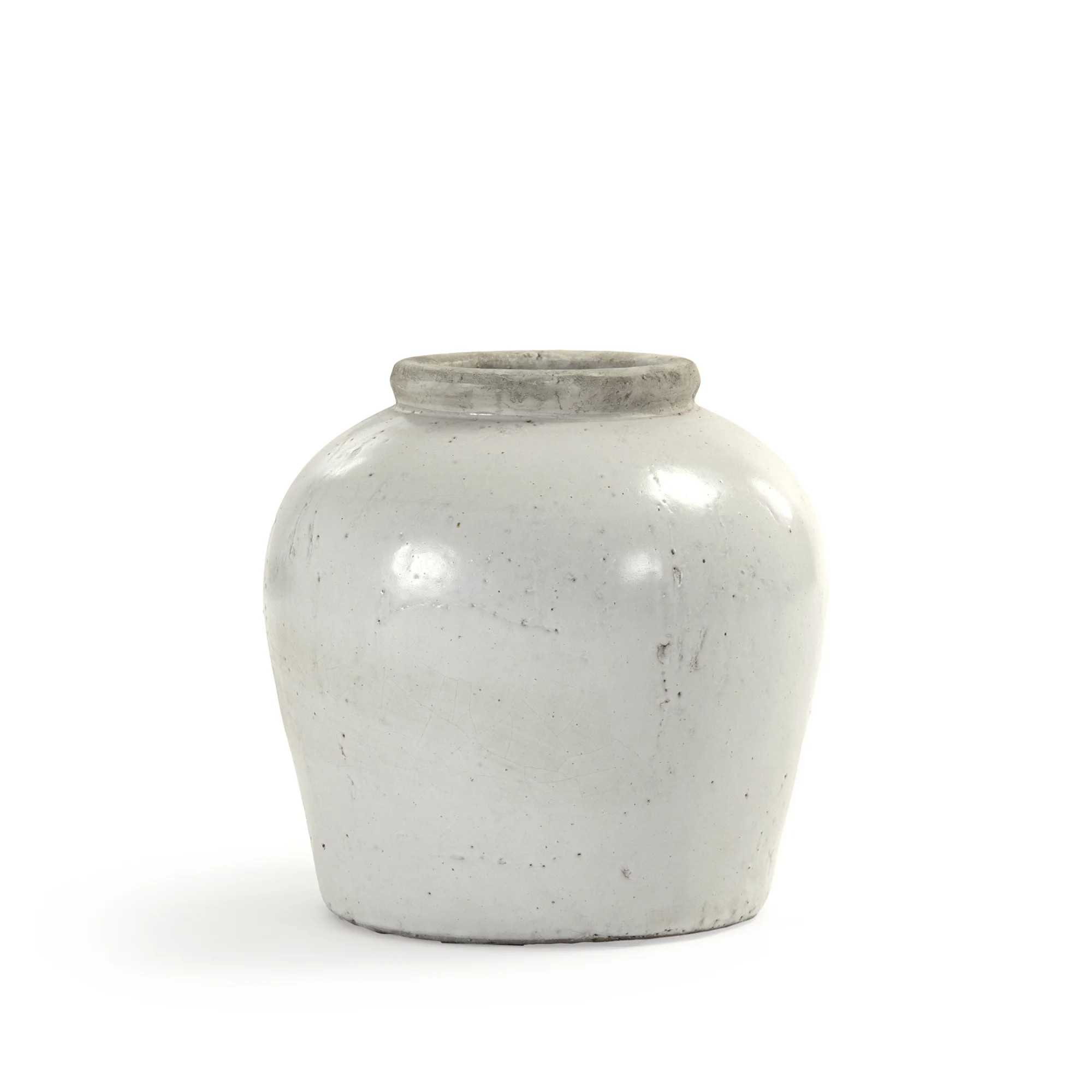 Zentique 12" Simple Off-White Ceramic Vase | Walmart (US)