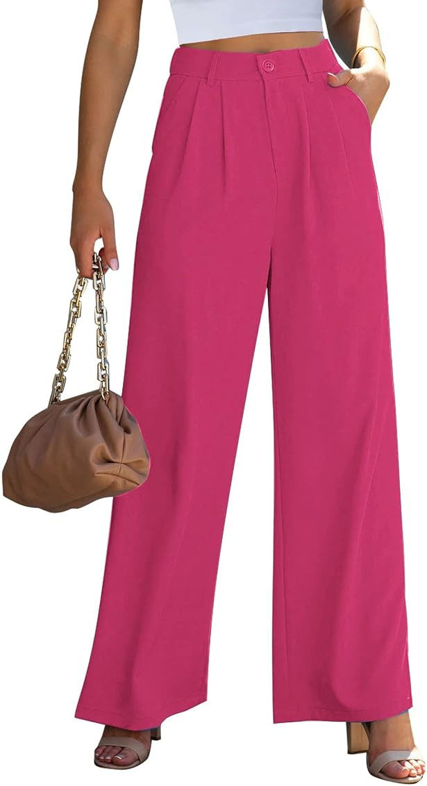 GRAPENT Wide Leg Pants for Women Work Business Casual High Waisted Dress Pants Flowy Trousers Office | Amazon (US)