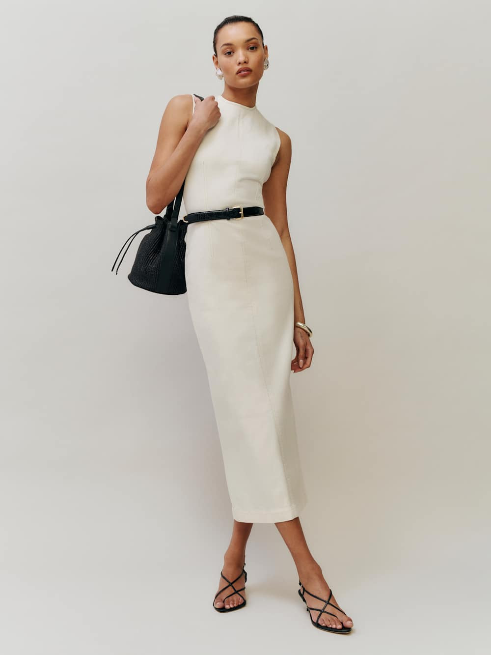 Kendi Denim Midi Dress | Reformation (Global)