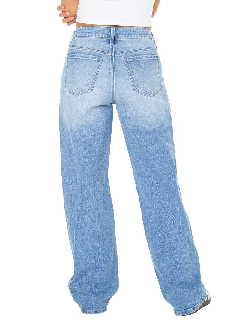Celebrity Pink Women's and Women's Plus Slouchy Wide Leg Jean, Available in 30", 32", and 34" ins... | Walmart (US)