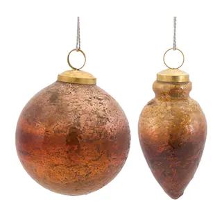 Brown Distressed Mercury Glass Ornament Set | Michaels Stores