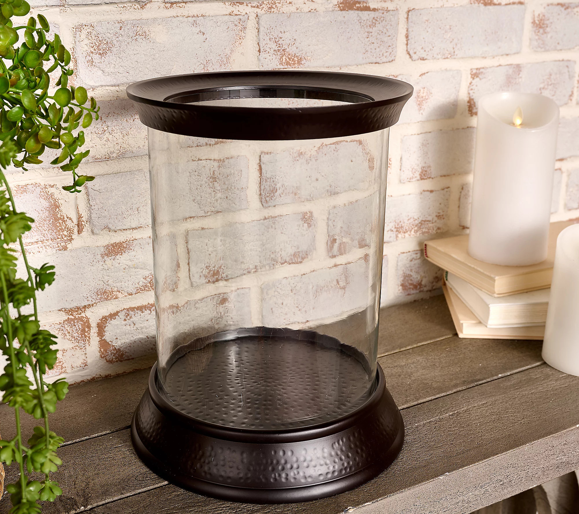 As Is Simply Stunning 12" Hammered Hurricane bu Janine Graff | QVC