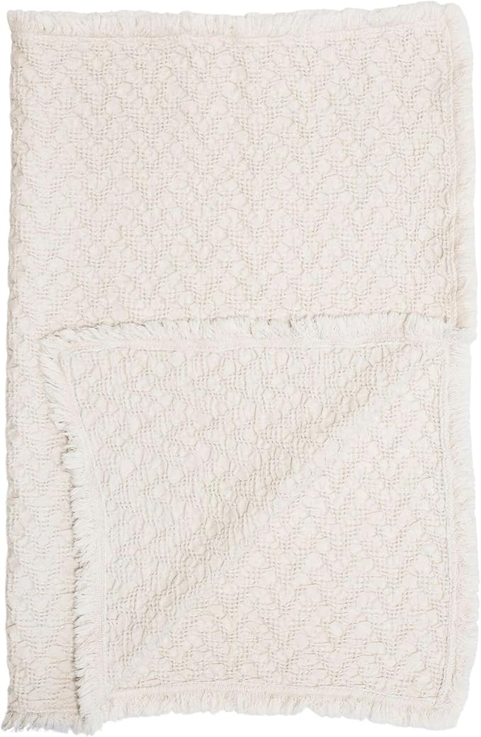 Crane Baby Oatmeal Boho Knit Blanket, Soft Cotton Nursery and Stroller Blanket, 100% Cotton, 30" ... | Amazon (US)